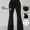 Solid Skinny Flare Leg Pants