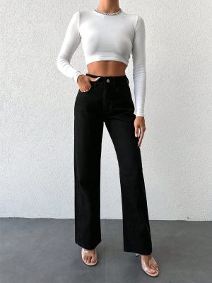 Casual Straight Leg Jeans