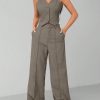 Women's Single Breasted Vest And Pants Formal Business Suit, Summer