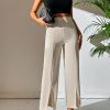 Split Hem Straight Leg Dress Pants