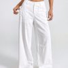 Casual Solid Color Loose Low Waist Wide-Leg Pants