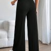 Solid Wide Leg Dress Pants