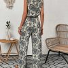 Women Full Print Sleeveless Jumpsuit