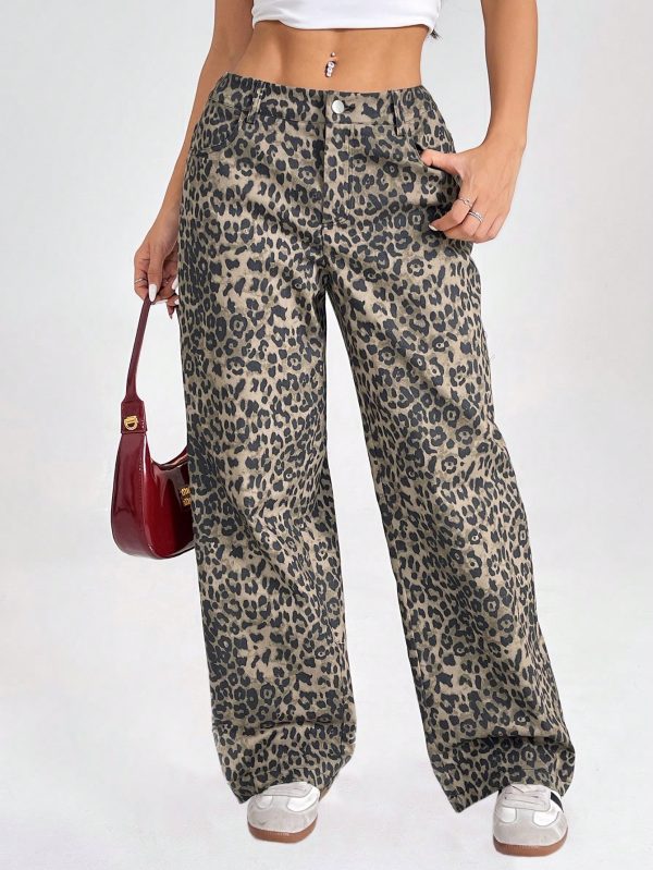 Women's Leopard Print Simple Daily Wear Long Pants