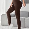 Solid High Waist Bodycon Leggings