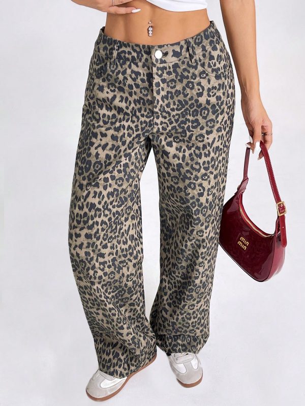 Women's Leopard Print Simple Daily Wear Long Pants