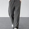 Women Causal Solid Loose Fit Wide Leg Baggy Pants