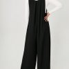 Solid Wide Leg Overall Jumpsuit Without Tee