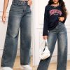 Casual Washed Straight Leg Jeans