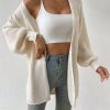 Women Casual Minimalist Style Knitted Cardigan, Fashion Knitwear For Autumn & Winter