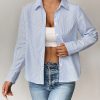 Striped Button-Front Shirt