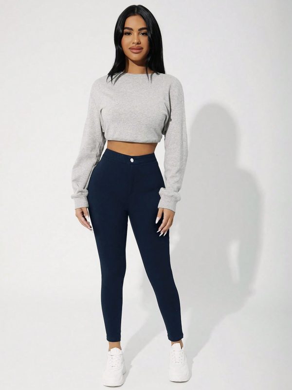 Women's Solid Color Skinny Casual Pants