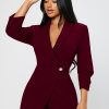 Solid Shawl Collar Wrap Romper
