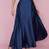 High Waist Solid Flared Party Women Skirt