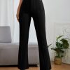 High Waist Press CreaseFlare Leg Pants