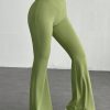 Simple Solid Color Wrap High Waist Flared Pants