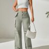 Solid Flap Pocket Cargo Pants