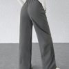 Women Causal Solid Loose Fit Wide Leg Baggy Pants