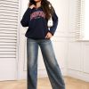 Casual Washed Straight Leg Jeans