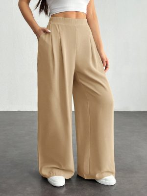 Women's Solid Color Simple Daily Basic Palazzo Pants