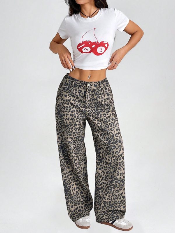 Women's Leopard Print Simple Daily Wear Long Pants