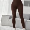 Solid High Waist Bodycon Leggings