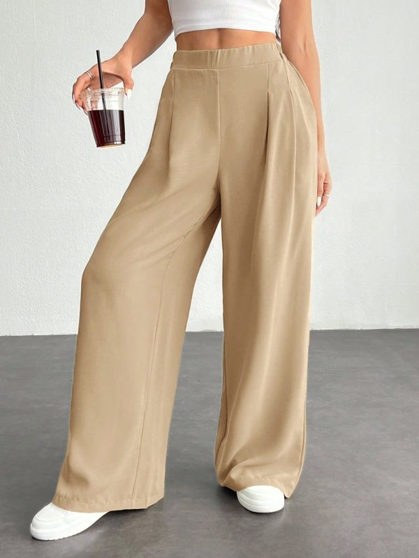 Women's Solid Color Simple Daily Basic Palazzo Pants