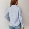 Striped Button-Front Shirt