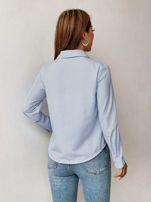 Striped Button-Front Shirt