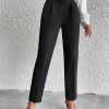 Women's Solid Slant Pocket Suit Pants
