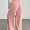 Casual Color Block Woven Drawstring Waist Pants
