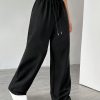 Women's Solid Color Simple Daily Textured Fabric Pants , Baggy Pants