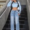 Women's Pocket Loose Fit Casual Wide Leg Jeans
