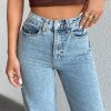 '- WIDE LEG HIGH WAISTLIGHT WASH