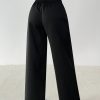 Women's Solid Color Drawstring Waist Wide Leg Loose Casual Sweatpants