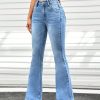 Slant Pocket Flare Leg Jeans