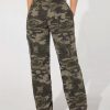 Camo Print Flap Pocket Cargo Jeans