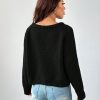 Women's Solid Color Oblique Shoulder Long Sleeve Casual Top