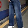 Women's Casual Wide-Leg Loose Fit Denim Pants With Pockets