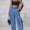 Flap Pocket Side Cargo Jeans For Dailywear