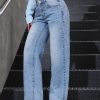 Women's Pocket Loose Fit Casual Wide Leg Jeans