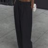 Women's Solid Color Front Tie Pocket Simple Casual Pants