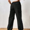 Flap Pocket Side Drawstring Waist Cargo Pants