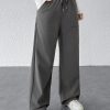 Women Causal Solid Loose Fit Wide Leg Baggy Pants