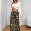 Women's Fashionable Camouflage Print Wide Leg Pants