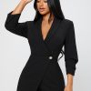 Solid Shawl Collar Wrap Spring Outfits Black Romper