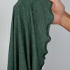 Lettuce Trim Drawstring Knot Front Summer Women Outfit Black Dress