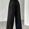 Women's Solid Color Simple Daily Textured Fabric Pants , Baggy Pants