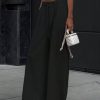Women's Solid Color Front Tie Pocket Simple Casual Pants
