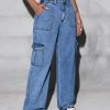 Flap Pocket Side Cargo Jeans For Dailywear